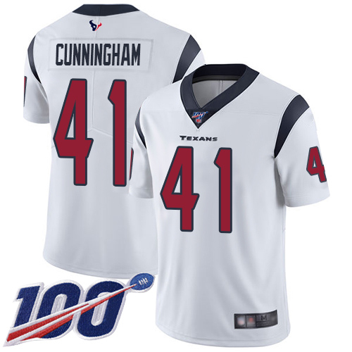 Houston Texans Limited White Men Zach Cunningham Road Jersey NFL Football #41 100th Season Vapor Untouchable